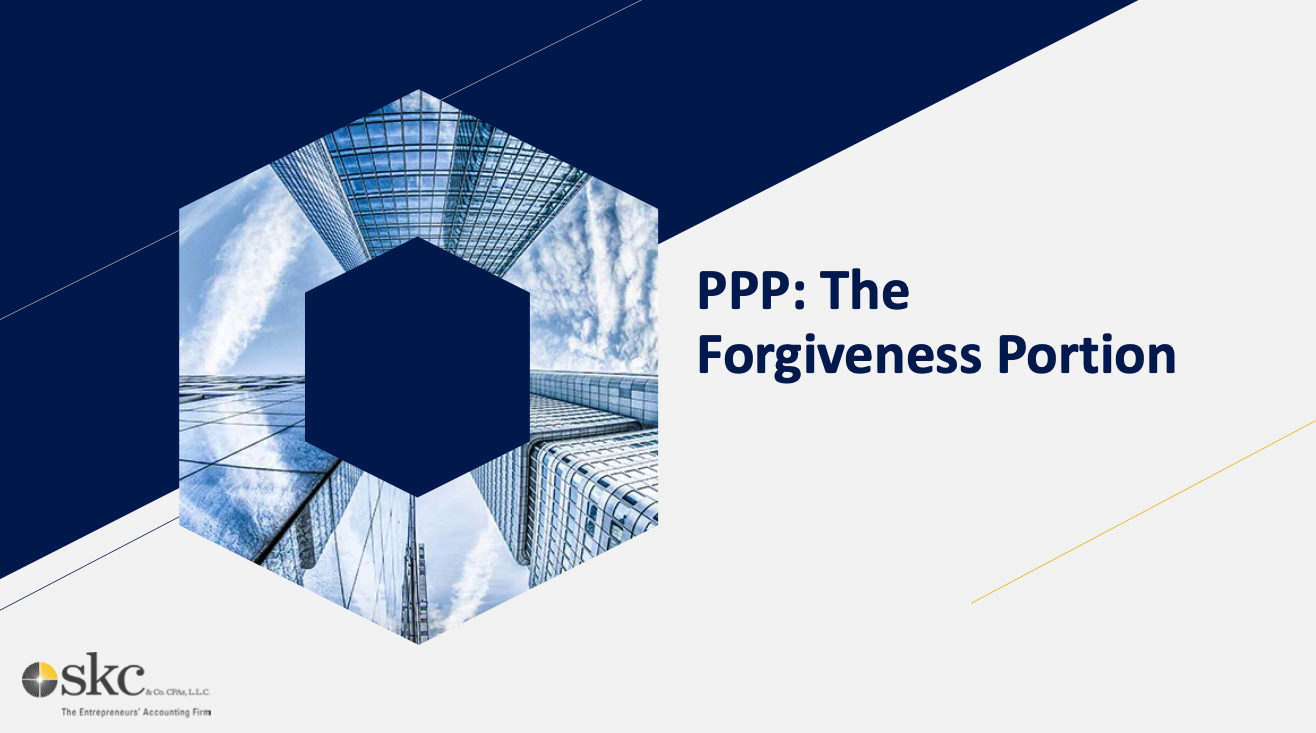 PPP: The Forgiveness Portion