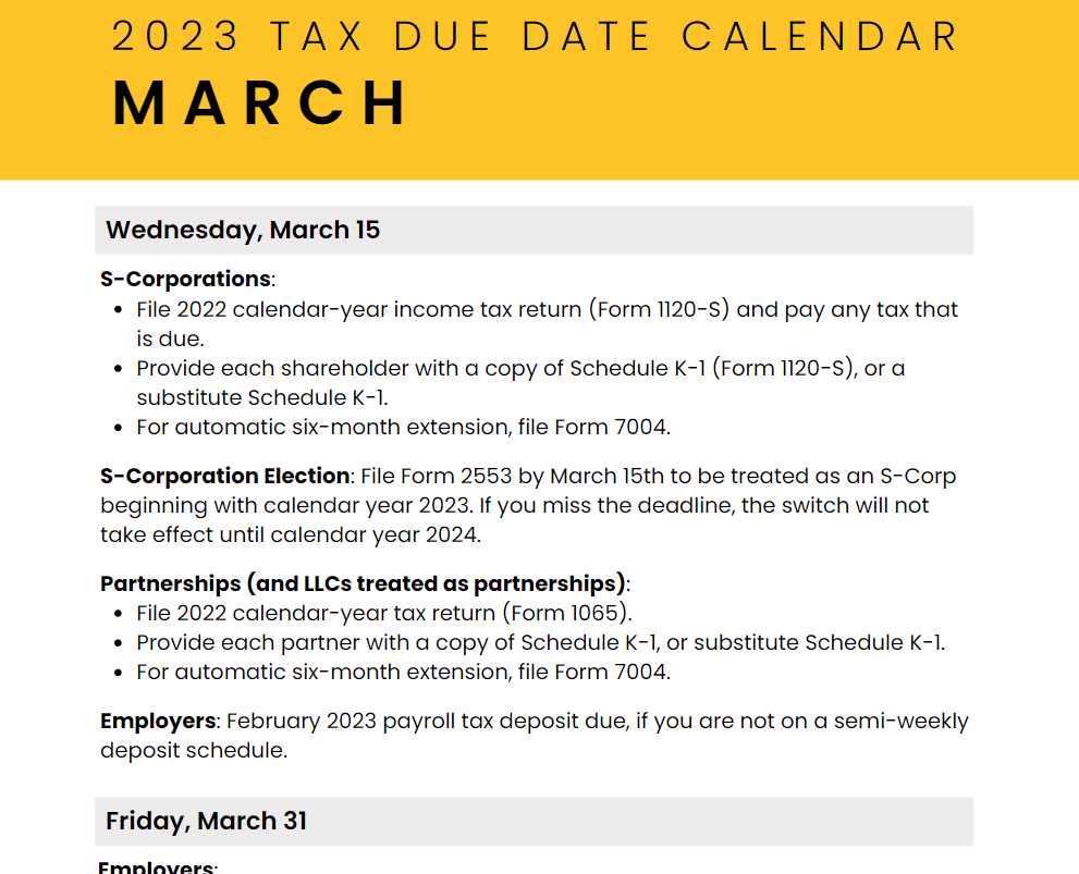 March