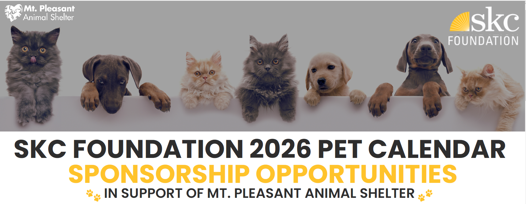 2026 Pets of SKC Calendar Sponsor Form